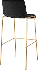 thumbnail of CLP 2er Set Barhocker Hover Stoff Vierfußgestell Gold Stoff HBT: 100x43x48 cm dunkelgrau