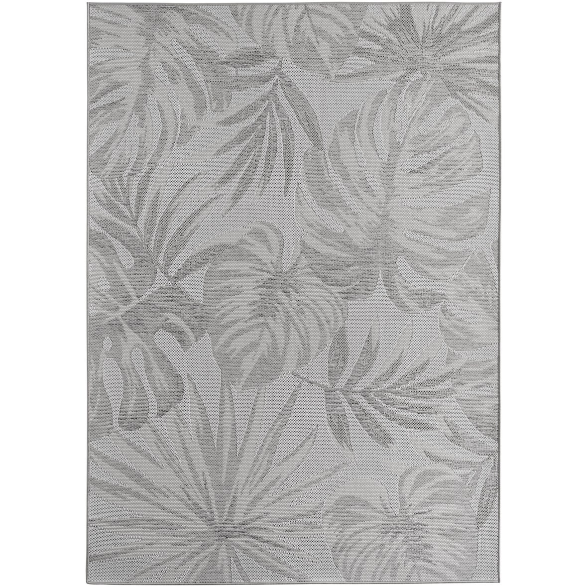 Küchenteppich Tropisch Robust Waschbar Strapazierfähig Terrasse Garten Grau 80x150 cm OEKO-TEX Schadstoffgeprüft – VENTOUX von Kadima Design