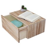 thumbnail of Décoshop26 - Vintage-Wandregal im Shabby-Chic-Stil mit Schublade 21 x 46 x 30 cm naturbraun 04_0005174