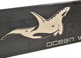 thumbnail of Raumzutaten Wandbild Holz "Ocean World" 80x20cm Meeresbewohner ORCAS