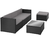 thumbnail of tectake Salon en rotin Lignano - noir - 404786
