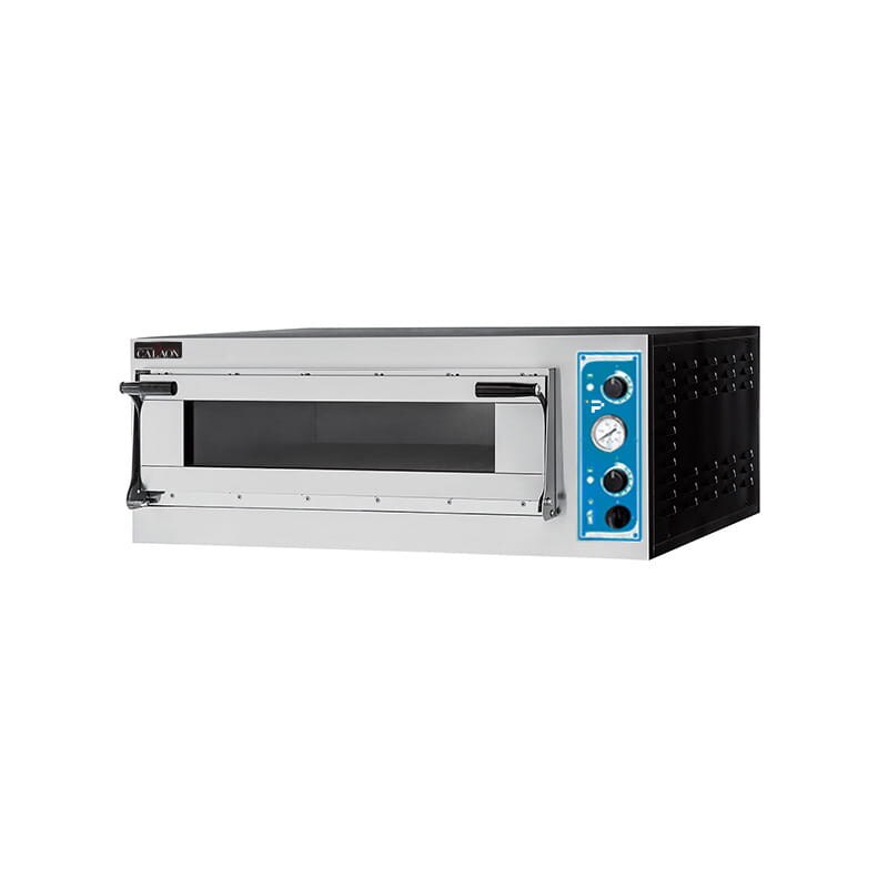 Forno pizza elettrico a camera singola per 6 pizze Ø 35 cm | 3 teglie EN 60x40 - serie GLASS