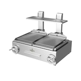 thumbnail of Dimensioni del barbecue a carbonella 1200x825x1000 due griglie di cottura individuali