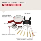 thumbnail of Set à fondue au fromage 2 personnes fonte émaillée Fackelmann