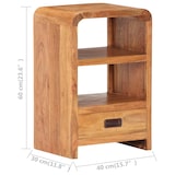 thumbnail of Table de chevet 40x30x60 cm Bois acacia massif et finition miel