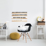 thumbnail of Securit® Set mit 4 Regalen – Schwarz lackiertes Holz – 169 Karten mit Buchstaben, Zahlen und Symbolen