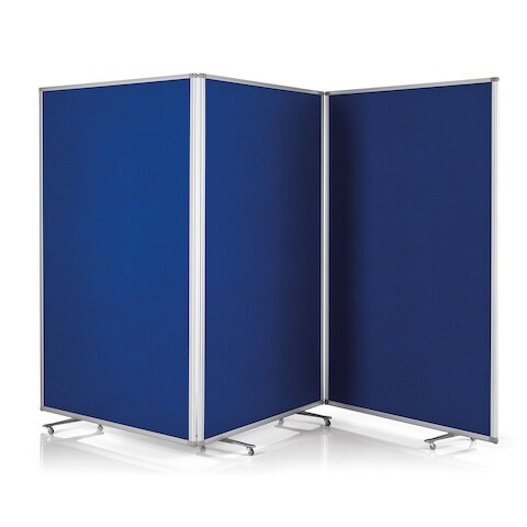 Magnetoplan Raumteiler Sichtschutz Präsentationswand 3teilig mobil - faltbar - 361x180x37cm (BxHxT) - Filz (beidseitig)
