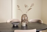 thumbnail of Strada Essgruppe Ausziehtisch Ø120cm, 170cm und 6 Stühle schwarz, beige.