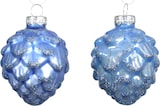thumbnail of 6 Christbaumschmuck Zapfen Glas 7cm Glaszapfen matt & glänzend Christbaumkugeln Weihnachtsbaumkugeln Christbaumschmuck Weihnachtsbaumdeko Himmelblau