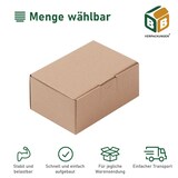 thumbnail of 100 x Faltkarton (160 x 114 x 60 mm) stabil 1-wellig Versandkarton Päckchen DHL Hermes Schachtel Box Paket braun BB-Verpackungen