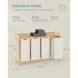 thumbnail of Helloshop26 - Cesto para ropa sucia con 4 compartimentos cesto de bambú para ropa sucia capacidad de 200 litros con estante y 12_0007979