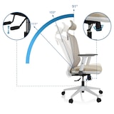 thumbnail of Bürostuhl / Drehstuhl PROFONDO PRO W Netzstoff / Stoff beige hjh OFFICE