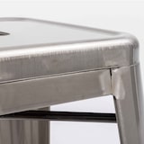 thumbnail of Lot de 4 tabourets de bar en acier gris mat