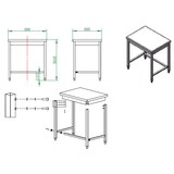 thumbnail of Mesa de trabajo acero inoxidable EASYLINE 850 x 800 x 600 mm 10125 Vaiotec
