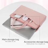 thumbnail of Sacoche Ordinateur Portable Femme 13 Pouces Légère Étanche Beige Grande Capacité YONIS