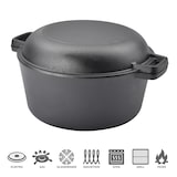 thumbnail of TAINO Dutch Oven 6L Gusseisen Deckel Ø 25cm Allzweck-Kochtopf Schmortopf Dopf