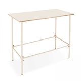 thumbnail of Ensemble table haute et 4 chaises de bar en métal ivoire - Oviala