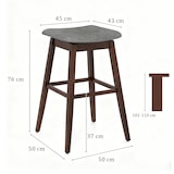 thumbnail of COSTWAY Bar Stools Set of 2 Counter Stools 360° Rotatable Seat Height 76 cm Wooden Stool