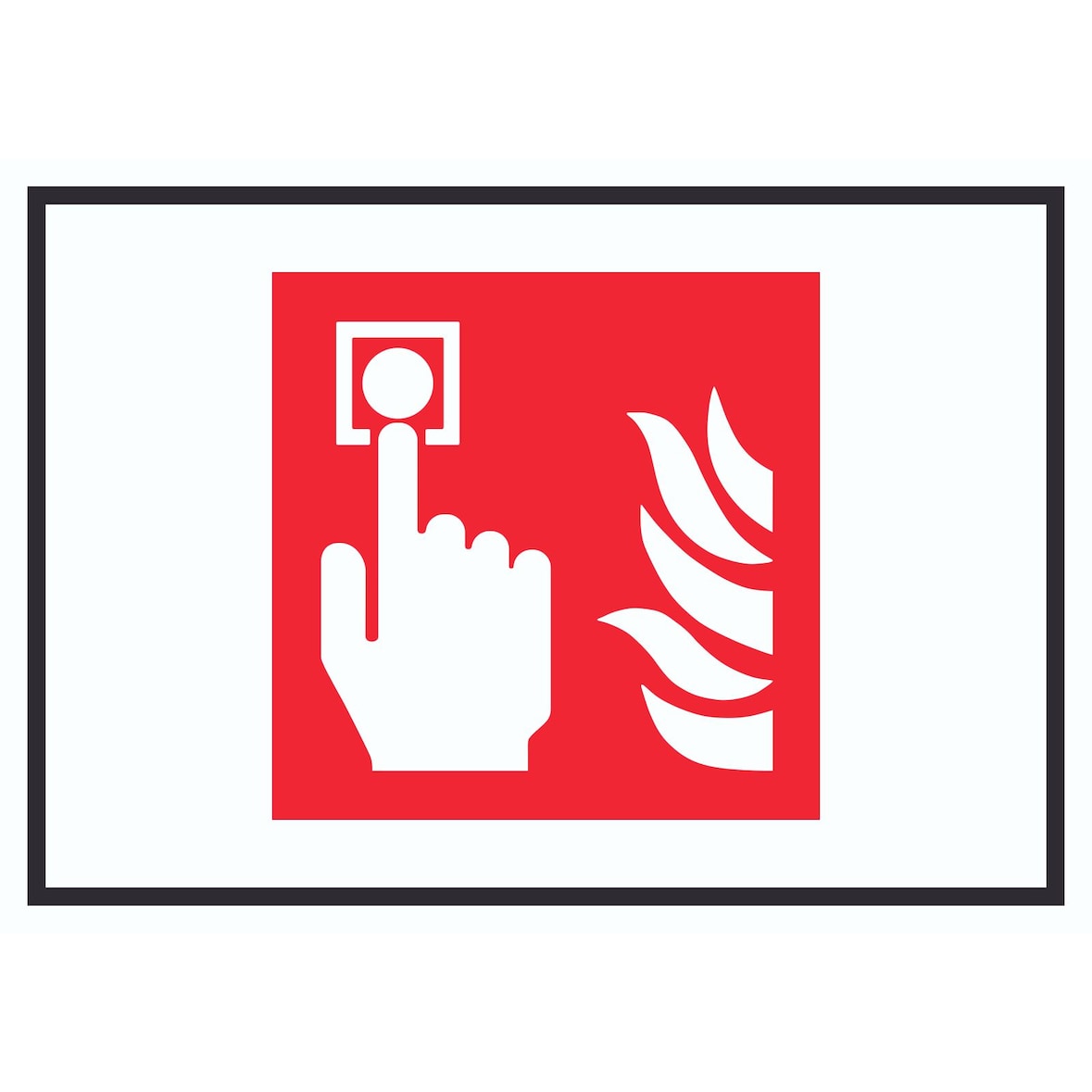 Brandmelder Symbol Schild A2 Rückseite selbstklebend