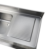 thumbnail of GastroHero Spültisch Edelstahl 1200x600 mm 1 Becken links mit Aufkantung Grundboden zur Selbstmontage Profi Gastro Basic-Serie