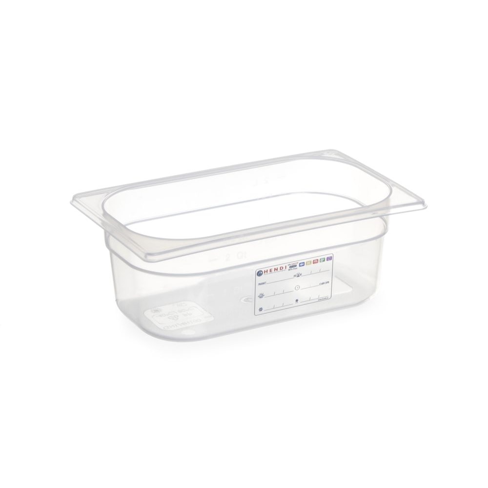 Container GN 1/4, HENDI, GN 1/4, 1,8L, Transparant, 265x162x(H)65mm