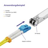 thumbnail of Helos LWL Patchkabel LC/LC Duplex 9/125µm OS2 gelb 15,0m