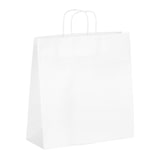 thumbnail of Witte kraft draagtas met gedraaide handvatten 35 + 14 x 40 cm bulk per 200 - Gimex
