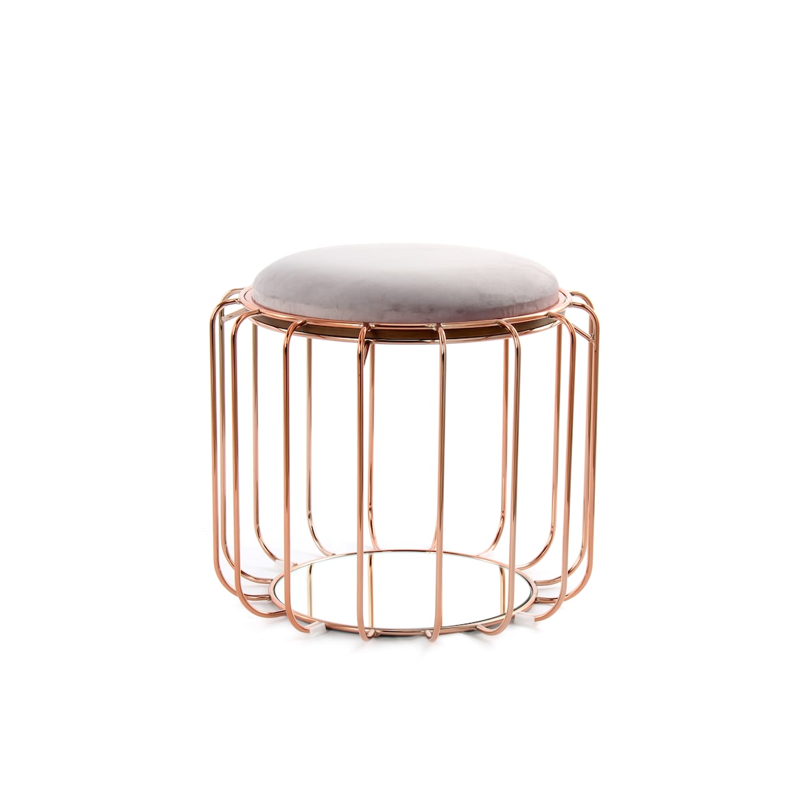 Beistelltisch / Pouf Corette 100 Hellviolett / Rosé