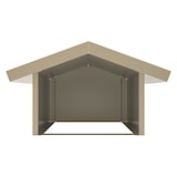 thumbnail of hiyard Garage Mähroboter Mährobotergarage Unterstand Rasenroboter Überdachung perlbeige RAL 1035 / rostbraun