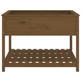 thumbnail of Helloshop26 - Hochbeet für Pflanzen Blumen Terrasse Garten und Regal 111,5 x 111,5 x 81 cm braunes Kiefernholz 02_0038612