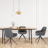 thumbnail of Dining Stuhl / Schalenstuhl ELVERUM Samt grau hjh LIVING