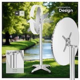 thumbnail of tectake Aluminium Bistrotisch Ø60cm klappbar höhenverstellbar  Grau