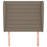 thumbnail of vidaXL Kopfteil mit Ohren Taupe 93x23x118/128 cm Stoff