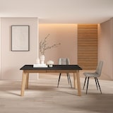 thumbnail of Esstisch, Küche, Esszimmer, 168x90x75cm, Für 8 Personen, Holzbeine, Moderner Stil, Schwarz und Eiche _ 395_10