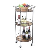 thumbnail of Servierwagen HWC-A43, Barwagen Teewagen, Tanne Holz massiv Vintage 100x50x43cm