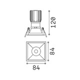 thumbnail of Proiettore Da Incasso Moderno Game Square Alluminio Bianco Led 11W 2700K
