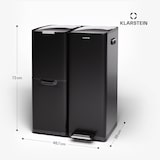 thumbnail of Tiyo 3-in-1 Mülleimer 60 L entnehmbare Eimer Soft-Close Schwarz