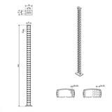 thumbnail of Dataflex Addit Kabelführung/Kabelwurm für Steh-Sitz Tisch 130 cm, grau (34.472)