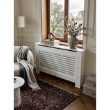 thumbnail of Design Heizkörperverkleidung WL5.745 Weiß Matt Lackiert 112x82x19 cm, Heizungsverkleidung Klein Heizungsabdeckung, Heizkörperabdeckung Holz Lamellen,