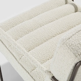 thumbnail of Fauteuil en tissu bouclette ivoire