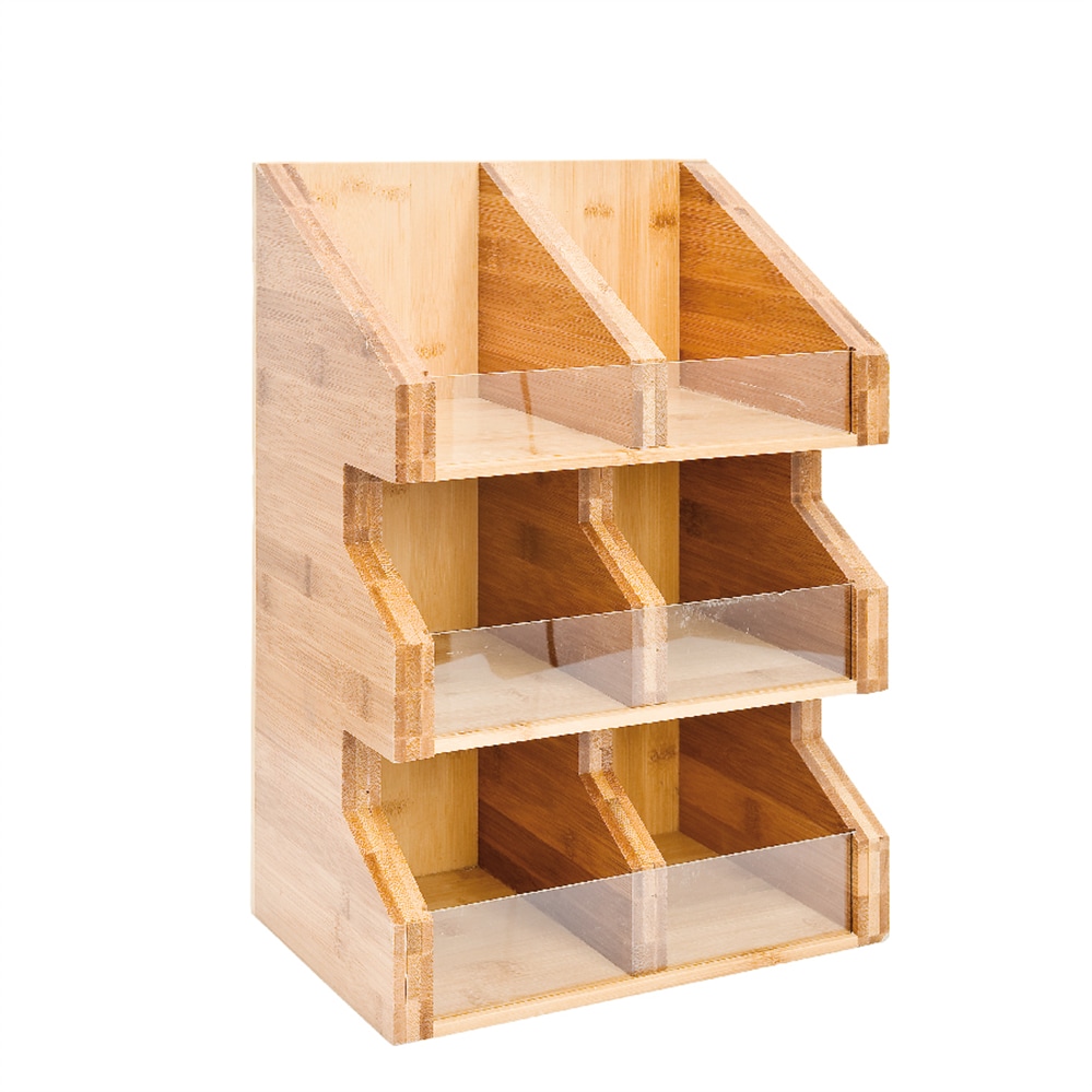 Garcia de Pou 2 Unités - Distributeur Condiments 28X18X40 Cm Naturel Bambou