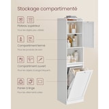 thumbnail of Helloshop26 - Armário de banheiro com cesto de roupa suja armário alto para armazenamento bolsa interna removível com alças 12_0006487