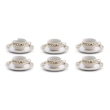 thumbnail of Fade Christmas white natale, set 6 tazze c/piattino  caffè in finissima porcellana