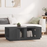 thumbnail of Table basse Gris 110x50x40 cm Bois massif de pin Modèle Polaris Plus