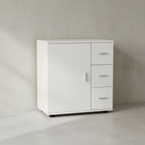 thumbnail of Badezimmerschrank, zeitloses Design, großer Stauraum, matt weiß. 60x33x66 cm | Kadima Design