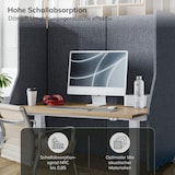thumbnail of Akustik-Trennwand mit Schalldämmung SADIE 145x240x1,8cm Anthrazit Stellwand Büro Raumteiler Office-Akustikwand Sichtschutz freistehend