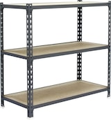 thumbnail of SimonRack Estantería Metálica, 900x1100x500 mm, 3 Alturas, Bandeja Madera, 200 kg de Punto Flexión, Gris/Madera - Maderclick