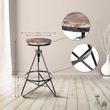 thumbnail of Conjunto de 2 bancos de bar Karla prata