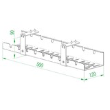 thumbnail of Euroseats Kabelkanal-Schreibtisch weiß 50 cm
