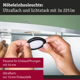 thumbnail of Paulmann Éclairages encastrés LED pour meubles Kit de 3  rond 65mm 3x2,5W 3x180lm 230/12V  4000K Noir mat 93122